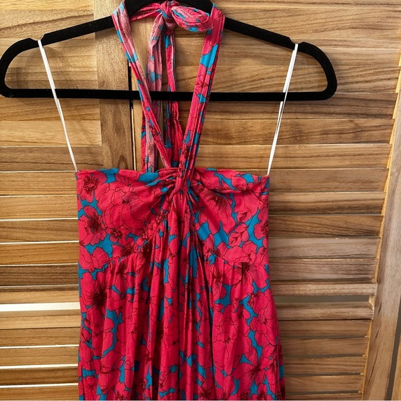 Xirena Cotton Floral Halter Neck Midi Dress size XS - Picture 2 of 7